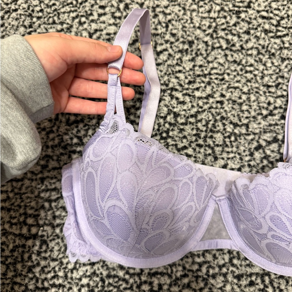 Savage X Fenty Lace Underwire Bra - Light Purple - Picture 3 of 6